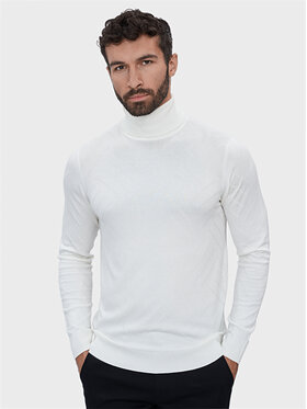 Evenemen Evenemen Sweter Golf Biały Slim Fit