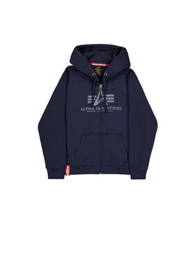 Alpha Industries Alpha Industries Bluza Basic Zip Hoodie Błękitny Regular Fit