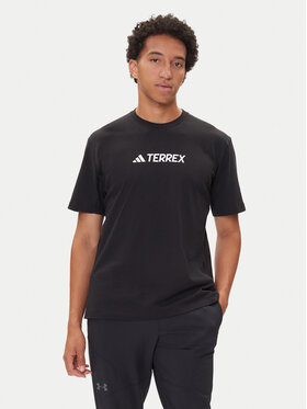 adidas adidas T-shirt Terrex Classic Logo JF9143 Crna Regular Fit
