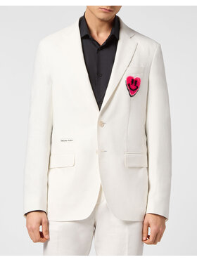 PHILIPP PLEIN PHILIPP PLEIN Marynarka 15081 Biały Regular Fit