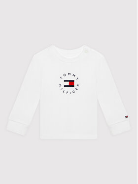 Tommy Hilfiger Tommy Hilfiger Μπλουζάκι Heritage Logo KN0KN01360 Λευκό Regular Fit