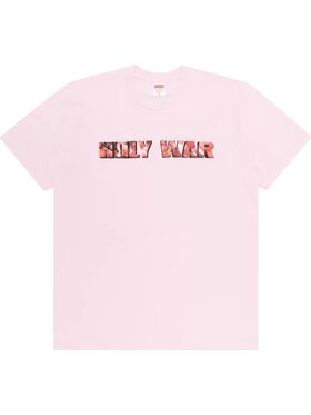 Supreme Supreme T-Shirt Holy War Tee Różowy Casual Fit