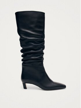 ALOHAS ALOHAS Kozaki Kalila Black Leather Boots Czarny