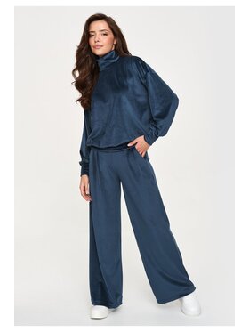 Makadamia Makadamia Dres M953 Niebieski Loose Fit
