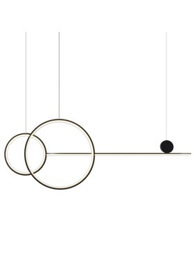 MIAhome MIAhome Lampa wisząca NEW AGE LED czarna 120 cm Czarny