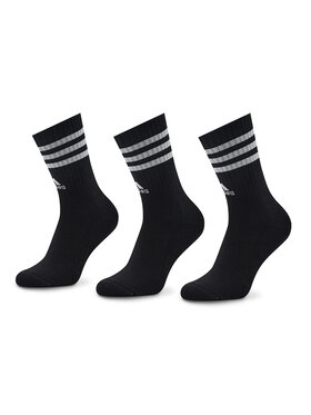 adidas adidas Skarpety długie 3-Stripes Cushioned Crew Socks 3 Pairs IC1321 Czarny