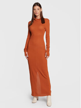 American Vintage American Vintage Strickkleid Sovy SOV14AH22 Orange Regular Fit