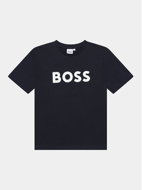 BOSS Boss Тишърт J25P24 M Тъмносин Regular Fit