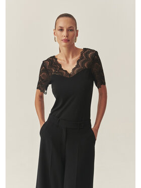 TATUUM TATUUM Bluzka LACEY Czarny Classic Fit