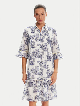 Iconique Iconique Haljina košulja IC25-076 Bijela Relaxed Fit