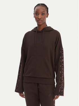 adidas adidas Pulóver Seasonal Essentials Leopard Print KA4683 Barna Loose Fit