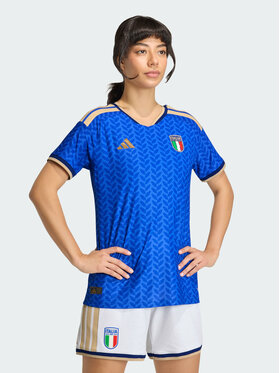 adidas adidas Koszulka techniczna Italy 26 Women's Team Home Authentic Jersey Błękitny Slim Fit