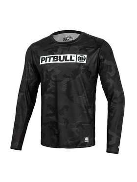 PITBULL PITBULL Koszulka techniczna Longsleeve Mesh Performance Pro plus Net Camo Hilltop II M Czarny Regular Fit