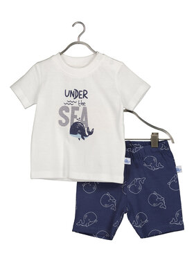 Blue Seven Blue Seven Σετ T-Shirt και σορτς 422181 X Σκούρο μπλε Regular Fit