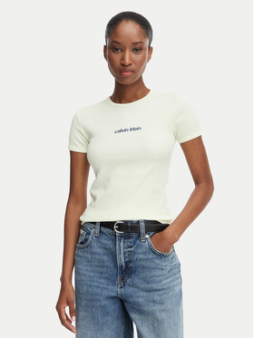 Calvin Klein Jeans Calvin Klein Jeans Marškinėliai LV047G816G Kreminė Slim Fit