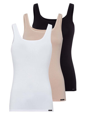 Skiny Skiny Komplet 3 t-shirtów 84651 Beżowy Regular Fit