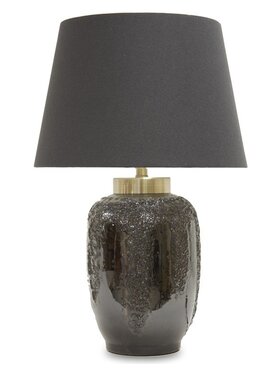 MIAhome MIAhome Lampka nocna ceramiczna GATWIA Brązowy