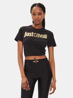 Just Cavalli Just Cavalli T-särk 76PAHG11 Must Slim Fit