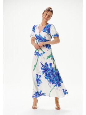Mirons Mirons Sukienka wieczorowa Print Niebieski Feminine Fit