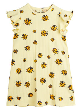 MINI RODINI MINI RODINI Sukienka codzienna 2525010223 Żółty Regular Fit