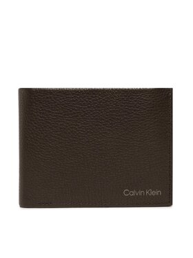 Calvin Klein Calvin Klein Duży Portfel Męski Warmth Trifold 10Cc W/Coin L K50K507969 Brązowy
