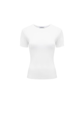 LAGOM LAGOM T-Shirt Dopasowany Biały Regular Fit