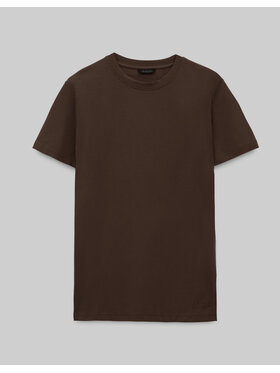 Borgio Borgio T-Shirt covo Brązowy Slim Fit