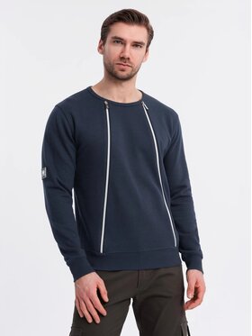 Ombre Ombre Mikina OM-SSNZ-0187 Tmavomodrá Regular Fit