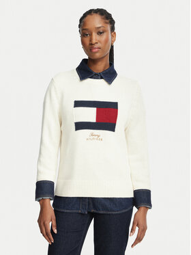 Tommy Hilfiger Tommy Hilfiger Svetr WW0WW51450 Krémová Regular Fit