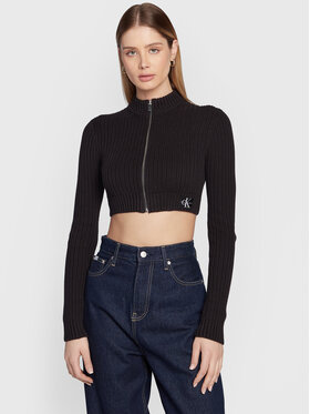 Calvin Klein Jeans Calvin Klein Jeans Kardigán J20J220441 Čierna Slim Fit