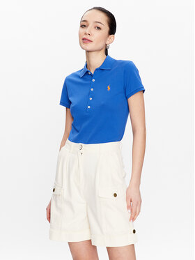 Polo Ralph Lauren Polo Ralph Lauren Polo marškinėliai 211870245021 Mėlyna Slim Fit