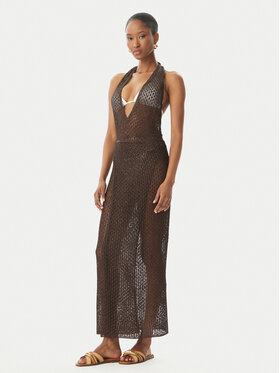 Guess Guess Плажна рокля E6GK04 Z5402 Кафяв Classic Fit