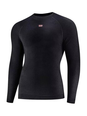 Brubeck Brubeck Bluza LS1733M Merino Wool Czarny Regular Fit