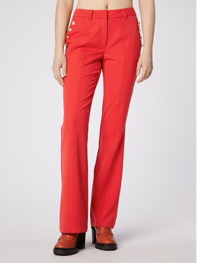 Simple Simple Pantalon en tissu SPD505-02 Rouge Regular Fit