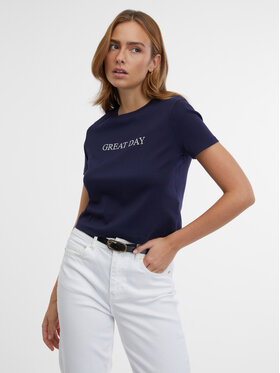 Orsay Orsay Koszulka do pływania 1000380575000__M Granatowy A-Line Fit