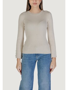 ONLY ONLY Maglione ONLNATASHA LS O-NECK PEARL CC KNT Bianco Shirt Fit