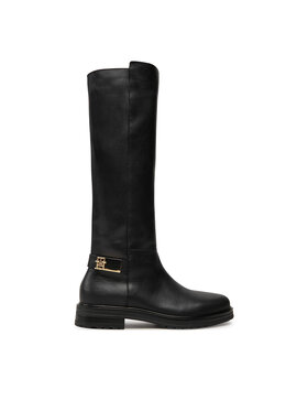 Tommy Hilfiger Tommy Hilfiger Čizme ispod koljena FW0FW08335 Crna