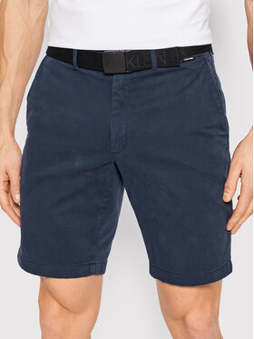 Calvin Klein Calvin Klein Pantaloncini di tessuto Garment Dye K10K109443 Blu scuro Slim Fit