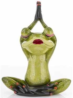MIAhome MIAhome Figurka żaba joginka 20x15x7 cm Zielony