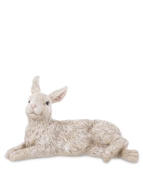 MIAhome MIAhome Figurka królik 21x34x22 cm PELUCHE leżący Biały