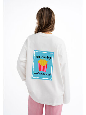 Mirons Mirons Longsleeve Print Biały Oversize