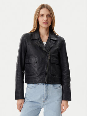 Mustang Mustang Lederjacke Kata 310-24-082 Schwarz Regular Fit