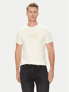 Mustang Mustang T-Shirt Austin 1016483 Beżowy Regular Fit