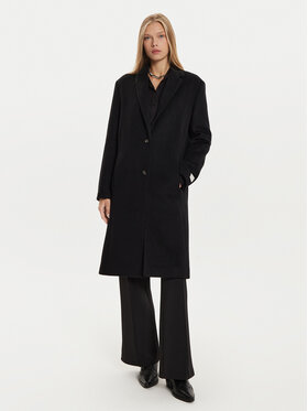 Calvin Klein Calvin Klein Płaszcz wełniany K20K207701 Czarny Regular Fit