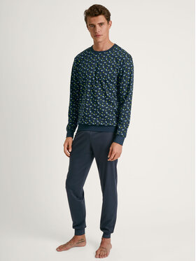 Calida Calida Pyžamo 42883 Tmavomodrá Regular Fit