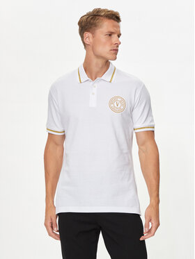 Versace Jeans Couture Versace Jeans Couture Polo 76GAGT02 Biały Regular Fit