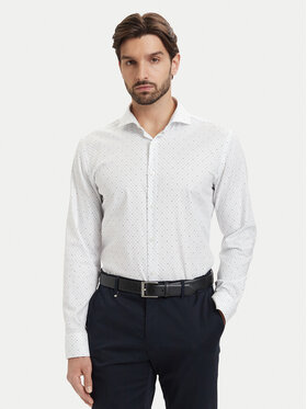 BOSS BOSS Риза Hank 50560687 Бял Regular Fit