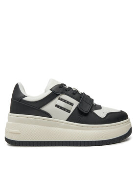 Tommy Jeans Tommy Jeans Laisvalaikio batai Tjw Retro Basket Flatform Velcro EN0EN02573 Juoda