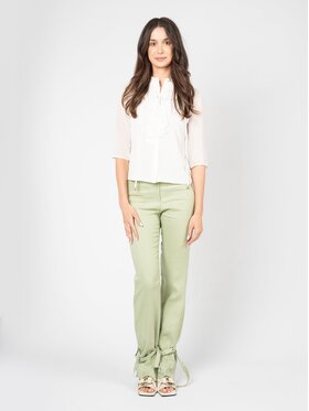 Patrizia Pepe Patrizia Pepe Spodnie materiałowe 8P0475/A210 Zielony Regular Fit