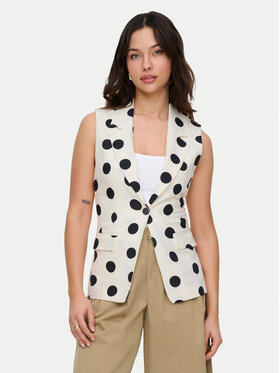 ONLY ONLY Weste Viesta 15375017 Creme Slim Fit